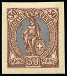 Stamp of Switzerland / Schweiz » Stehende Helvetia 1907 Geänderte Zeichnung, Klischee durch Berthold & Co