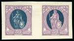 Stamp of Switzerland / Schweiz » Stehende Helvetia 1907 Geänderte Zeichnung, Klischee durch Berthold & Co