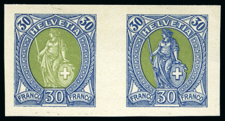 Stamp of Switzerland / Schweiz » Stehende Helvetia 1907 Geänderte Zeichnung, Klischee durch Berthold & Co