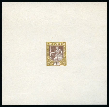 Stamp of Switzerland / Schweiz 1907 Dünki-Berthold "Helvetia" Essais