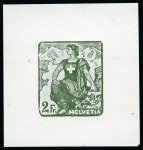Stamp of Switzerland / Schweiz 1908 Helvetia mit Schwert 2Fr. Essai