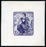 Stamp of Switzerland / Schweiz 1908 Helvetia mit Schwert 2Fr. Essai