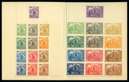 Stamp of Switzerland / Schweiz 1908 Benziger & Co "Rütlischwur" Essais, Heftchen