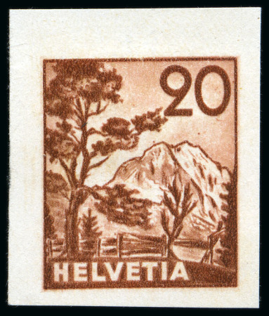 Stamp of Switzerland / Schweiz 1933 Rösli "Landschaftsausgabe" Essais in photogravüre