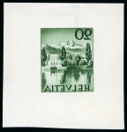Stamp of Switzerland / Schweiz 1933 Otto Baumberger "Salagnon Insel" Essais