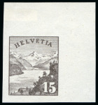 Stamp of Switzerland / Schweiz 1927 Leonhard Steiner "Urnersee" Essais