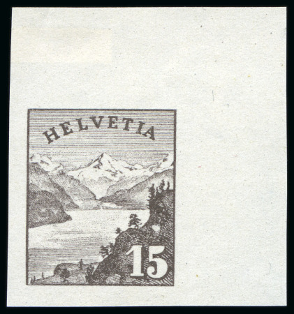 Stamp of Switzerland / Schweiz 1927 Leonhard Steiner "Urnersee" Essais