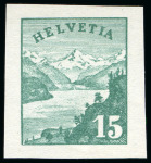 Stamp of Switzerland / Schweiz 1927 Leonhard Steiner "Urnersee" Essais