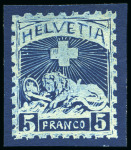 Stamp of Switzerland / Schweiz ca.1920 Luzerner "Löwendenkmal" Essais