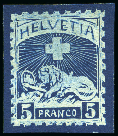 Stamp of Switzerland / Schweiz ca.1920 Luzerner "Löwendenkmal" Essais