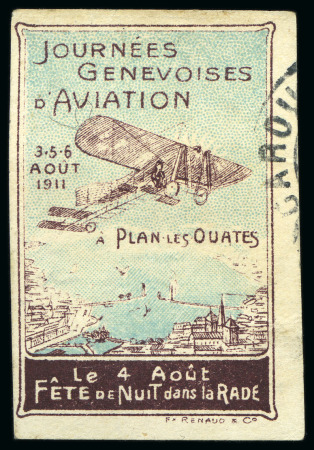 Stamp of Switzerland / Schweiz 1911 Journées Genevoises d'Aviation