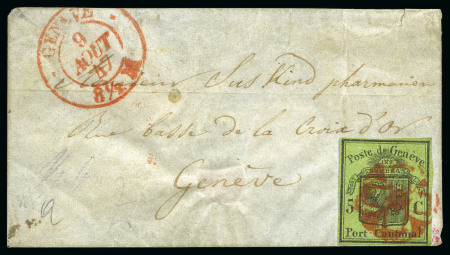 Stamp of Switzerland / Schweiz » Kantonalmarken » Genf Grosser Adler mit roter Rosette