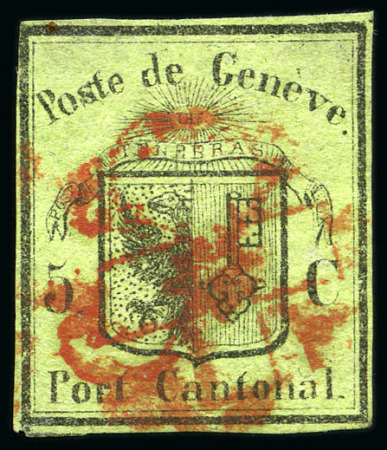 Stamp of Switzerland / Schweiz » Kantonalmarken » Genf Kleiner Adler mit Genfer Rosette