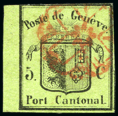 Stamp of Switzerland / Schweiz » Kantonalmarken » Genf Kleiner Adler mit Genfer Rosette