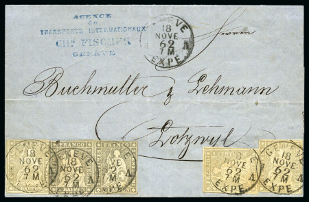 Stamp of Switzerland / Schweiz » Sitzende Helvetia Ungezähnt » 1857-62 Berner Druck, Dickes Papier 2Rp grau, waagrechtes Paar in dunkler Nuance