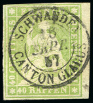 Stamp of Switzerland / Schweiz 1854-1862, Strubelsammlung