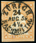Stamp of Switzerland / Schweiz 1854-1862, Strubelsammlung