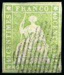 Stamp of Switzerland / Schweiz 1854-1862, Partie mit über 1'000 Strubelmarken