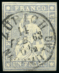 Stamp of Switzerland / Schweiz 1854-1862, Partie mit über 1'000 Strubelmarken