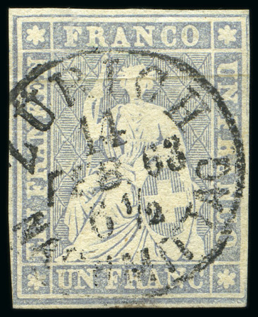 Stamp of Switzerland / Schweiz 1854-1862, Partie mit über 1'000 Strubelmarken