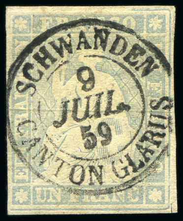 Stamp of Switzerland / Schweiz 1854-62, Partie 19 Strubelbriefe und 19 Marken