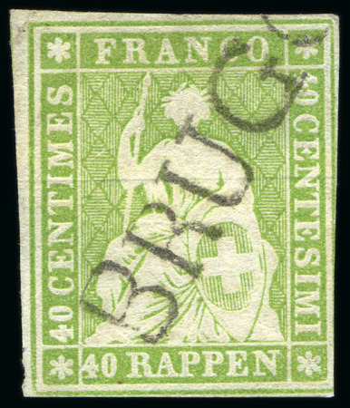 Stamp of Switzerland / Schweiz 1854-62, Partie 19 Strubelbriefe und 19 Marken