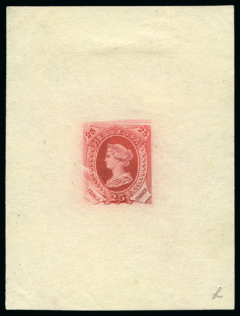 Stamp of Switzerland / Schweiz » Stehende Helvetia "Libertas" Einzelabzüge, unoffizieller und offizieller Druck