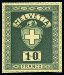 Stamp of Switzerland / Schweiz 1895 Keller-Kehr "Brief mit Wertziffer" 9 Einzelabzüge