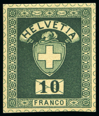 Stamp of Switzerland / Schweiz 1895 Keller-Kehr "Brief mit Wertziffer" 9 Einzelabzüge