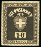 Stamp of Switzerland / Schweiz 1895 Keller-Kehr "Brief mit Wertziffer" 9 Einzelabzüge