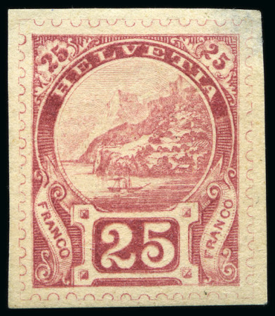 Stamp of Switzerland / Schweiz » Stehende Helvetia 1891 "Rütli" Einzelabzug, zweite Type, 33 Essais