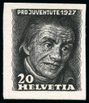Stamp of Switzerland / Schweiz 1927 Pro Juventute 20C Pestalozzi