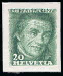 Stamp of Switzerland / Schweiz 1927 Pro Juventute 20C Pestalozzi