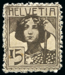 Stamp of Switzerland / Schweiz 1901 F.Boscovits, Alfred Pfenninger, Henri Robert,