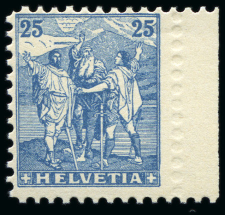 Stamp of Switzerland / Schweiz 1908 Benziger & Co "Rütlischwur" Essai, 25C
