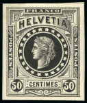 Stamp of Switzerland / Schweiz » Stehende Helvetia 1880 Wildschut "Libertas" : Kl. Partie