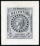 Stamp of Switzerland / Schweiz » Stehende Helvetia 1880 Wildschut "Libertas" : Kl. Partie