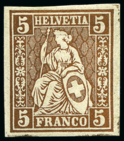 Stamp of Switzerland / Schweiz » Sitzende Helvetia Gezaehnt » Probe Papierprobe und Farbprobe: Partie 83 Probedrucke