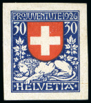 Stamp of Switzerland / Schweiz 1882-1960 Probedrucke: Sammlung in einem Steckbuch