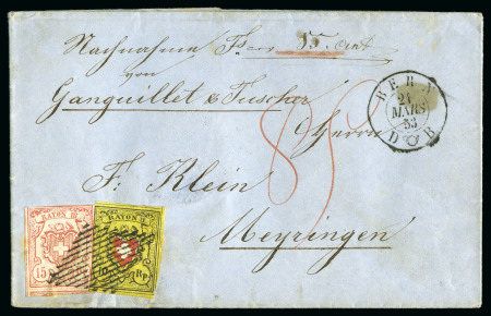 Stamp of Switzerland / Schweiz 1850-62, Partie Altschweizbelege (113)