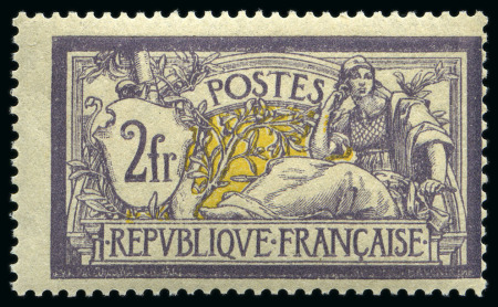 Stamp of France 1900 Merson 2F violet et jaune