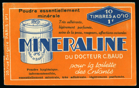 Stamp of France » Carnets 1926 Carnet MINERALINE complet, superbe, rare