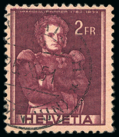 Stamp of Switzerland / Schweiz 1941 Historische Bilder 2Fr braunrot/rot