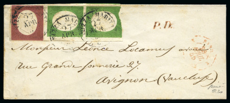 Stamp of Auction catalogues 1851-1860, Collection de 25 lettres avec timbres
