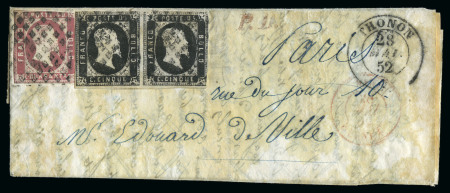 Stamp of Auction catalogues 1851-1860, Collection de 25 lettres avec timbres