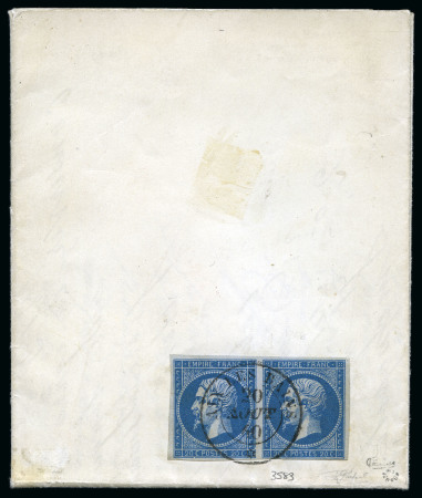 Stamp of Auction catalogues Rare paire de 20c Empire obl.