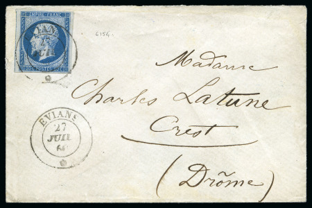 Stamp of Auction catalogues càd sarde EVIAN avec S partiellement gratté