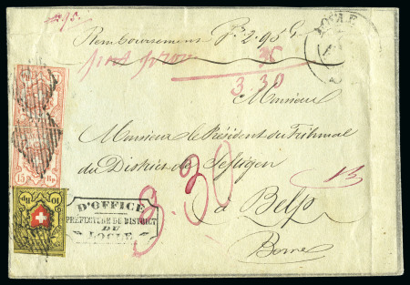 Stamp of Switzerland / Schweiz » Rayonmarken » Rayon III (grosse Ziffer) Typen 3+4 zusammen mit Rayon II Type 21 D/LU