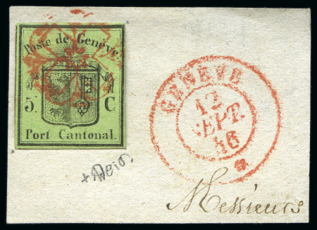 Stamp of Switzerland / Schweiz » Kantonalmarken » Genf Kleiner Adler mit Genfer Rosette