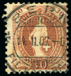 Stamp of Switzerland / Schweiz 1882-1907, Sehr reichhaltige Partie STEHENDE HELVETIA